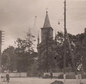 Preiļu Romas katoļu baznīcas vēsturiskais attēls